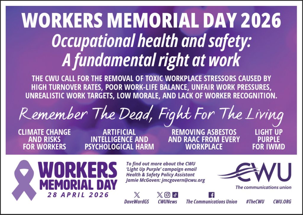 Workers Memorial Day 2026 CWU Image